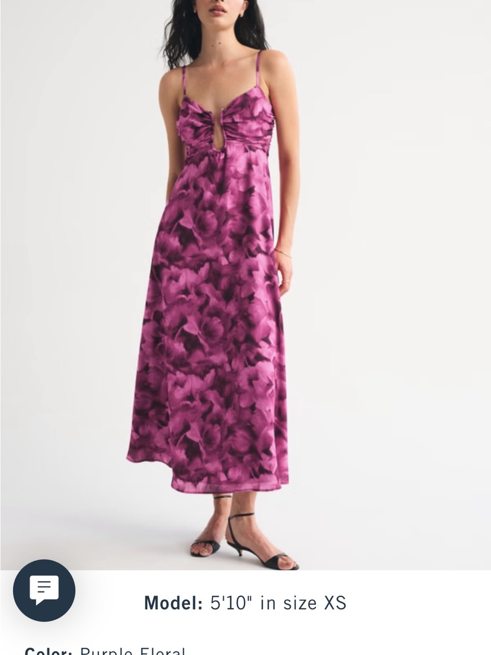 Abercrombie & Fitch Deep Magenta Floral Maxi Dress